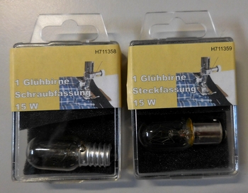 Sewing Machine Bajonet Socket 15 Watt inside box